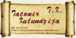 Tatomir Kulundžija vizit kartica